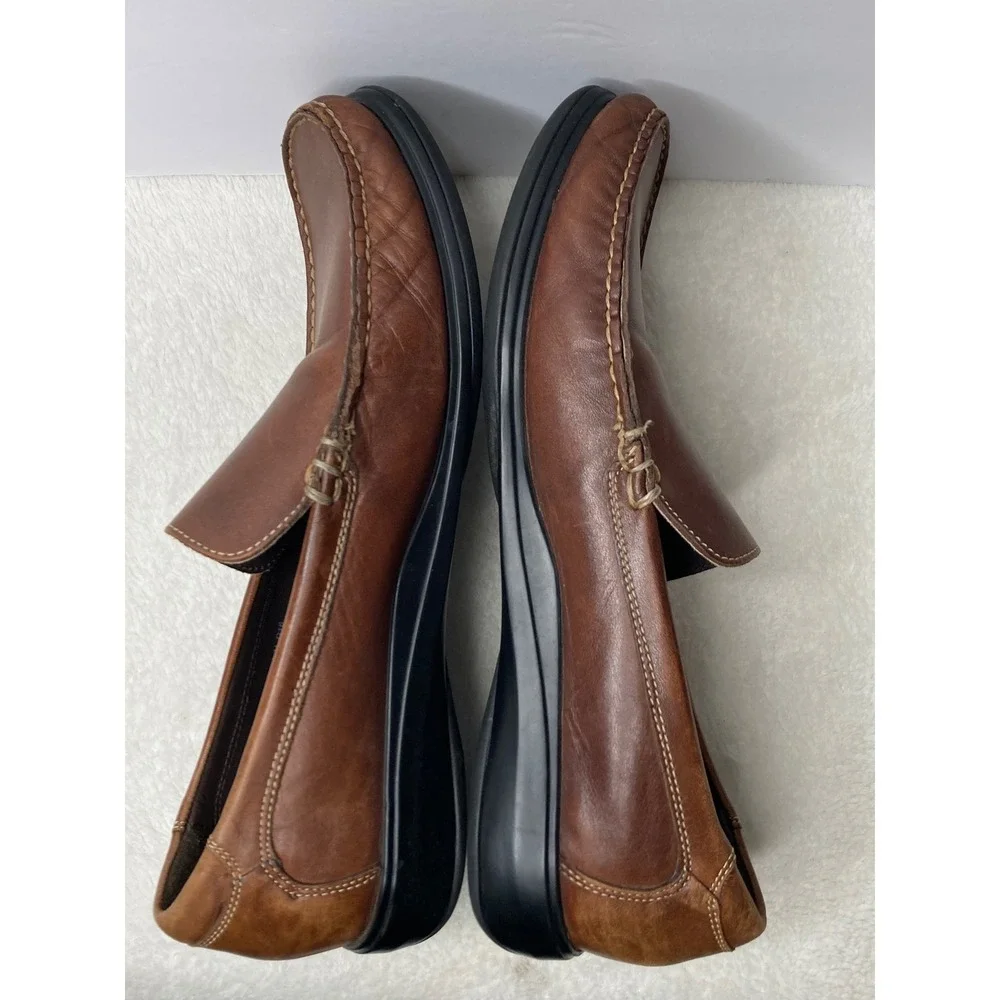 Cole Haan Mens Venetian II Loafers Brown Leather Slip On Dress Shoes 12 M Preppy